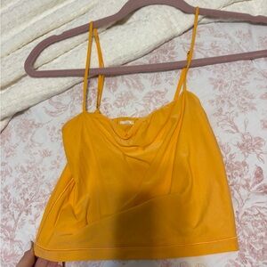 Aerie Yellow Cowl Neck Camisole Top